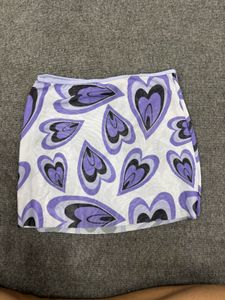 Purple Heart Mini Skirt