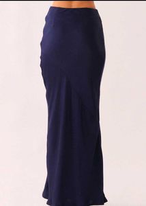 Elegant Navy Blue Ethnic Skirt
