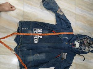 Boys' Denim Hooded Jacket