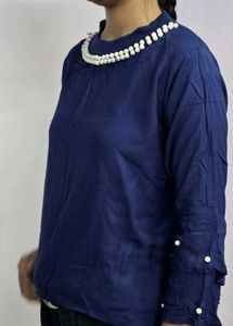 Blue Pearl Top Long Sleeve
