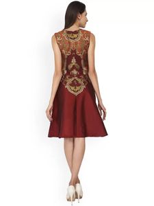 Korean Pinterest Women Maroon Self-designed