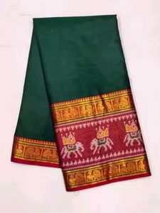Elegant Dark Green Saree