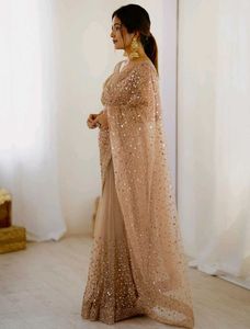Elegant Sequin Sparkles Saree ,🌷