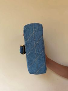 Coach Denim Quilted Tabby Small Shoulder Bag