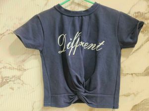 Cute Navy Blue Graphic Tee