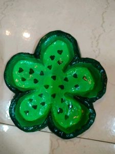 Green Flower Trinket Dish