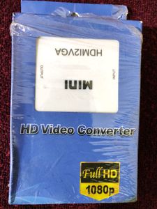 HDMI to VGA Cable Adapter White with 3.5 mm Audio