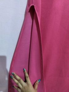 Stretchable Hot Pink Designer Kurti At Low Price