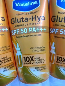 Vaseline Gluta Hya - Antioxidant SPF 50 PA+++ Sunscreen for Face &amp; Body | Glutathione &amp; Hyaluronic Acid infused Sunscreen 175 ML