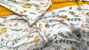 Floral Print Cardigan with Mustard Top