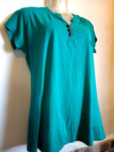 Elle Paris Green Top M/ L Size