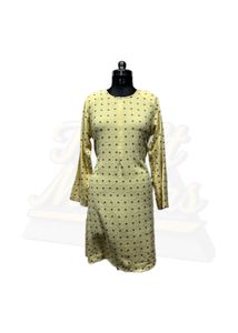 Elegant Yellow Printed Kurti