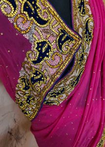 Gorgeous Pink Embellished Saree