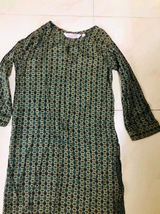 New Printed Green Kurta Unused'