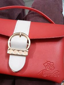 Red handbag and Clutch