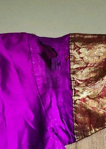 Violet Colour Pavada Set For Girls