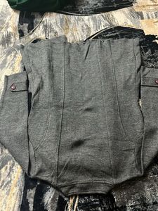 Stylish Gray Button-Down Coat