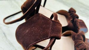 Brown Tie-Up Heels