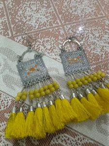 Yellow Colour Earrings.