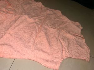 Embroidered Pink Flower Top
