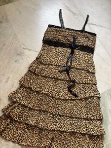 Leopard Print Tiered Dress
