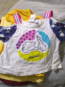 5 t-shirts /TOPS For Girl Babies 2-4 Age
