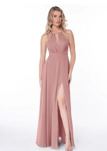 Blush peach back less bow dress👗(surplus)