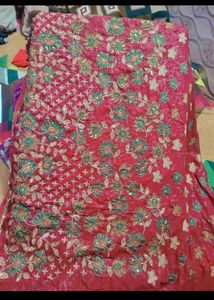 Maroon Heavy Work Embroidery Saree
