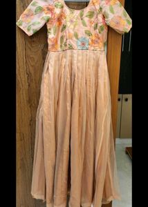 Organza Net Ethnic Long Dress