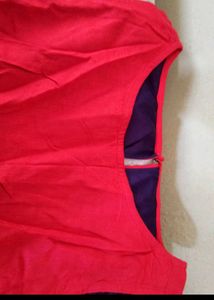 Sleeveless Red color long Dress