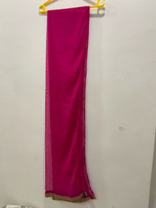 Pink Net Dupatta