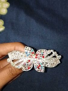 Rhinestone Butterfly Hair Clip
