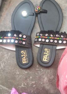 Stylish Flats with Mirror Work