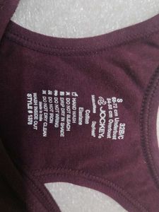 Jockey Burgundy Sports Bra