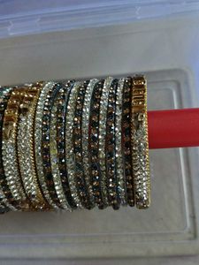 Bangle Set with Rhinestones