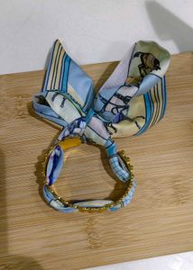Ribbon-Wrapped Metal Bangle