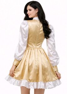 Elegant Gold &amp; White Dress