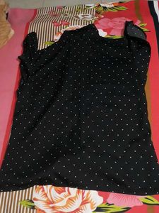 Black Polka Dot Top