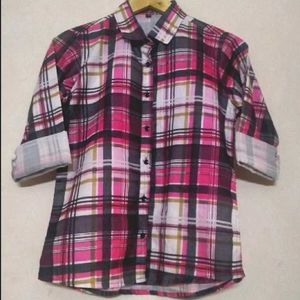 Pink Plaid Shirt