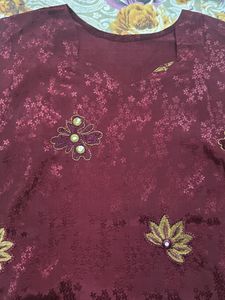 Maroon Kurta Set
