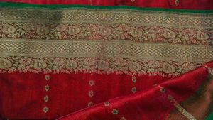 Elegant Red & Gold Saree