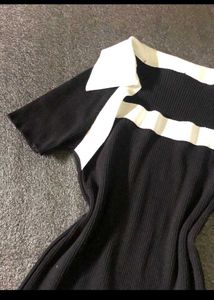 Korean Chic Black &amp; White Top