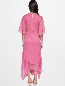AND Brand Knee Length Gown(3/4th) With Butterfly Sleeves