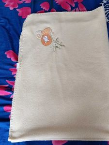 Baby Blanket with Lion Embroidery