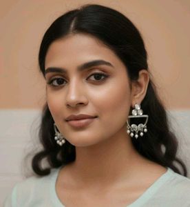 Elegant Silver Tone Drop Earrings and a