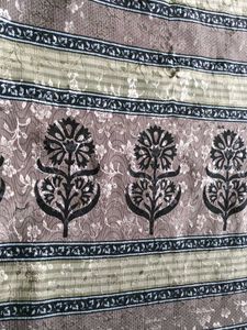 Crepe With Satin Floral Saree