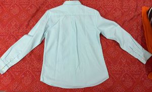 Celio Light Green Premium Linen Long Sleeve Shirt