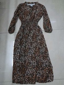 Tiger Print Midi Dress