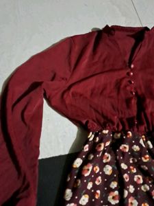 Beautiful Red  floral printed dress