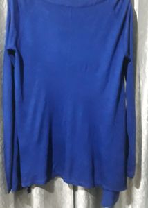 Stylish Electric Blue Korean Tops